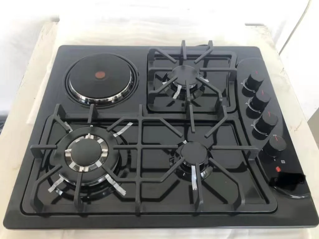 Uruguay / South America Kitchen Appliances Built-in One Heating Plates+Three Gas Burner Easy to Clean High Power