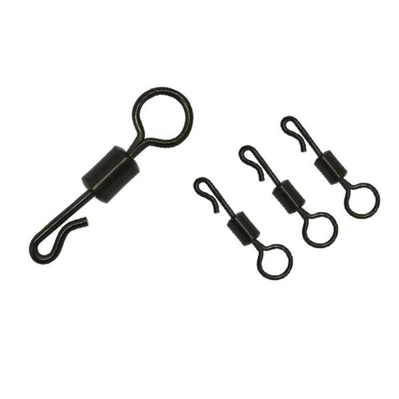 American Style Big Eye Q-Typ Swivel Factory Großhandel matt schwarz Karpfen Angeln Tackle Zubehör