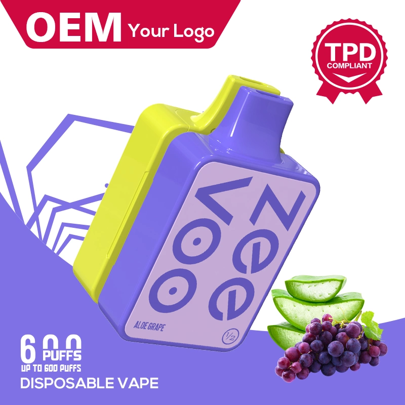 جديد Mini 600 بوف Vape E-sistape Vape مع علبة فاب قابلة للاستخدام خدمة OEM