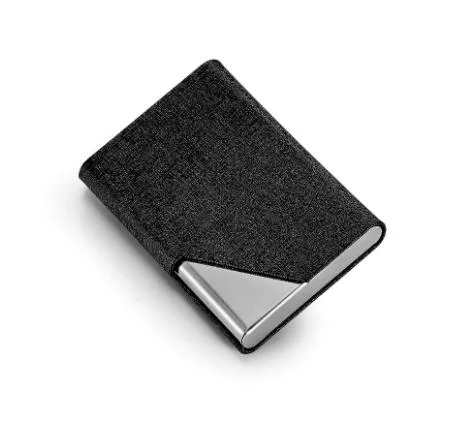 Factory Wholesale/Supplier Design Fashion Gifts Portable Simple Stainless Steel Metal Business Card Holders Wallet Custom Logo Magnetic Creative ID Card Holder