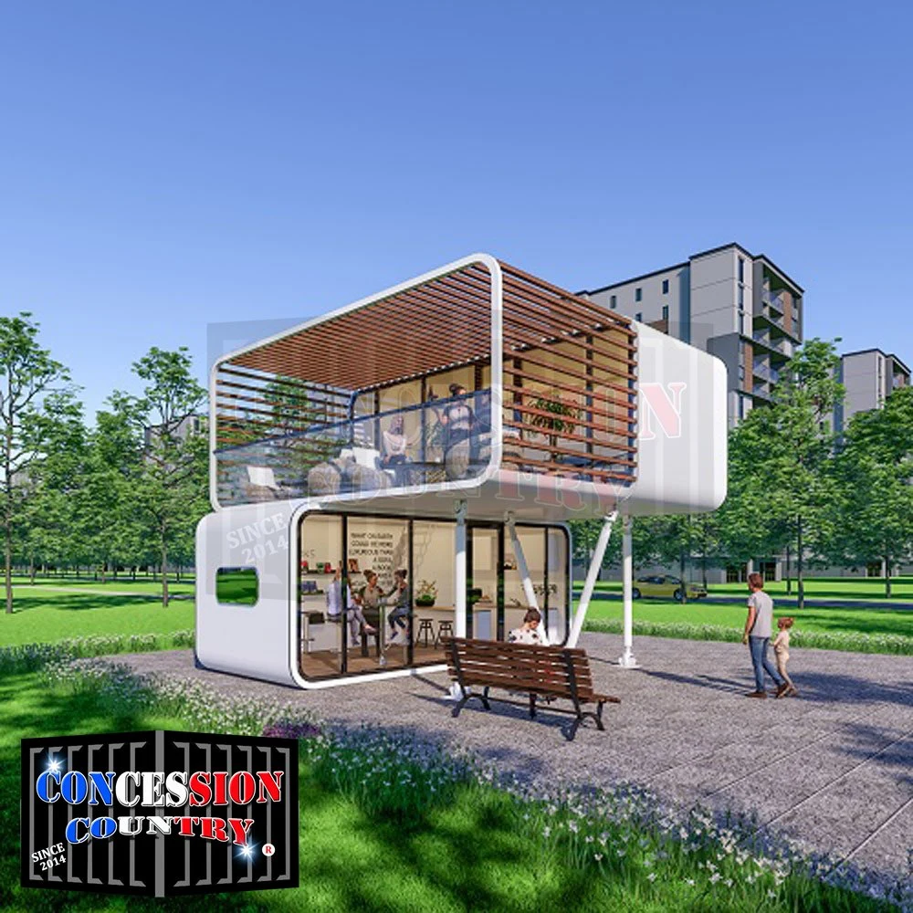 Design moderno Prefab casas sala de estar Jardim Pod Living Container Casas Apple Cabin