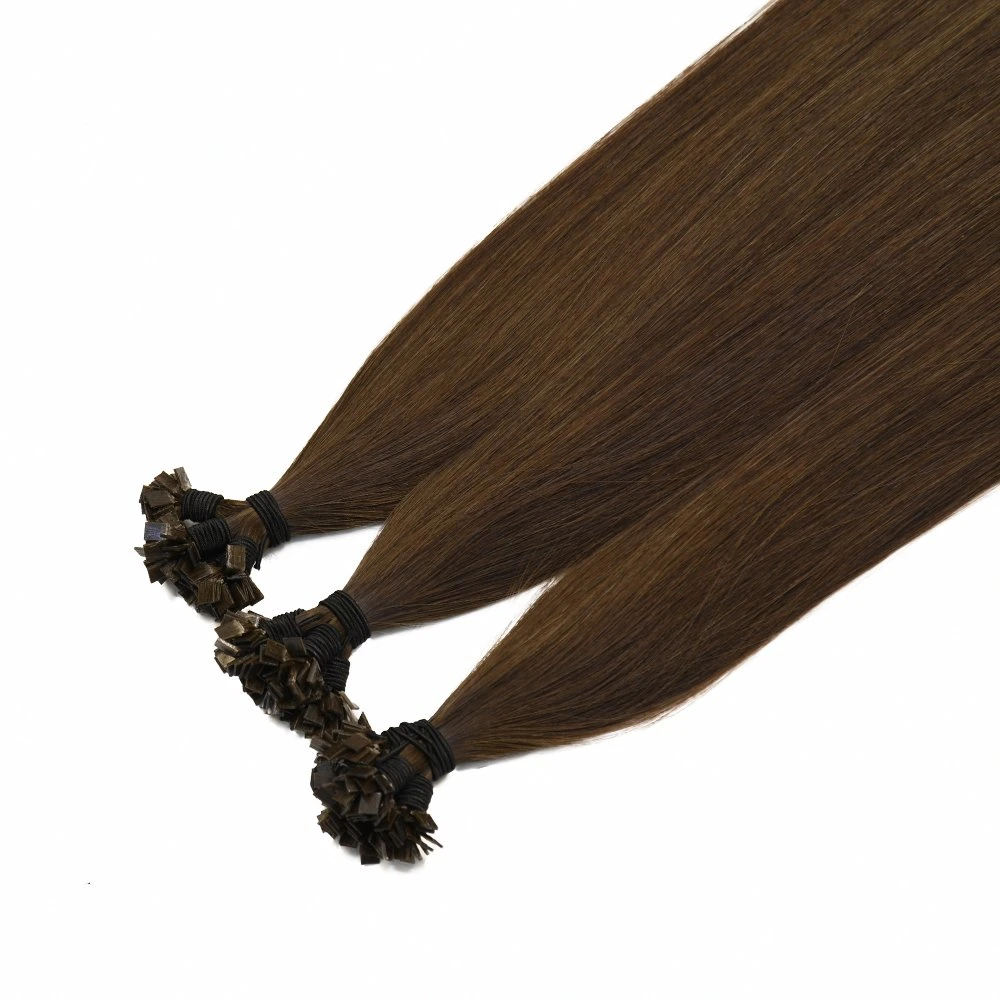 Extensiones de pelo de queratina Extensiones de pelo de punta plana extremos gruesos