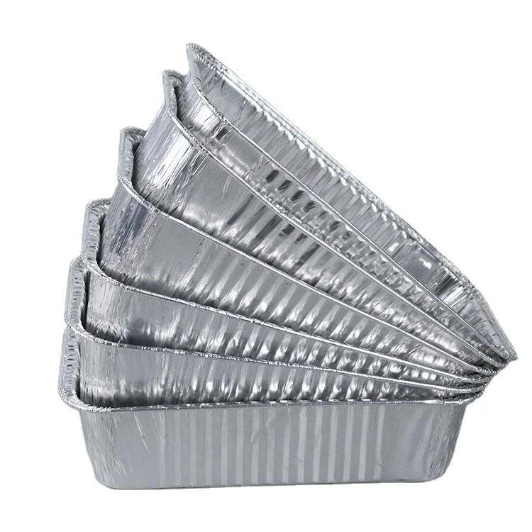 20pcs 50pcs 100pcs Hotsale Food Grade 450ml petit récipient en aluminium à usage unique du bac d'aluminium/Pan avec couvercle en plastique dans le four à micro-ondes prix des aliments