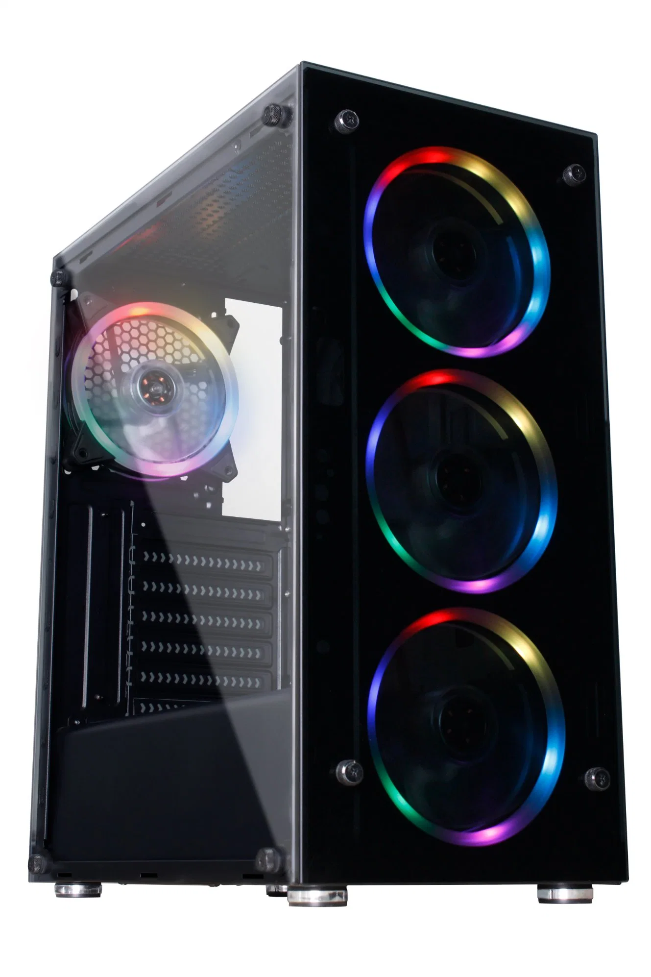 Computer Gaming Case Tower Cabinet Computergehäuse mit RGB-Lüftern