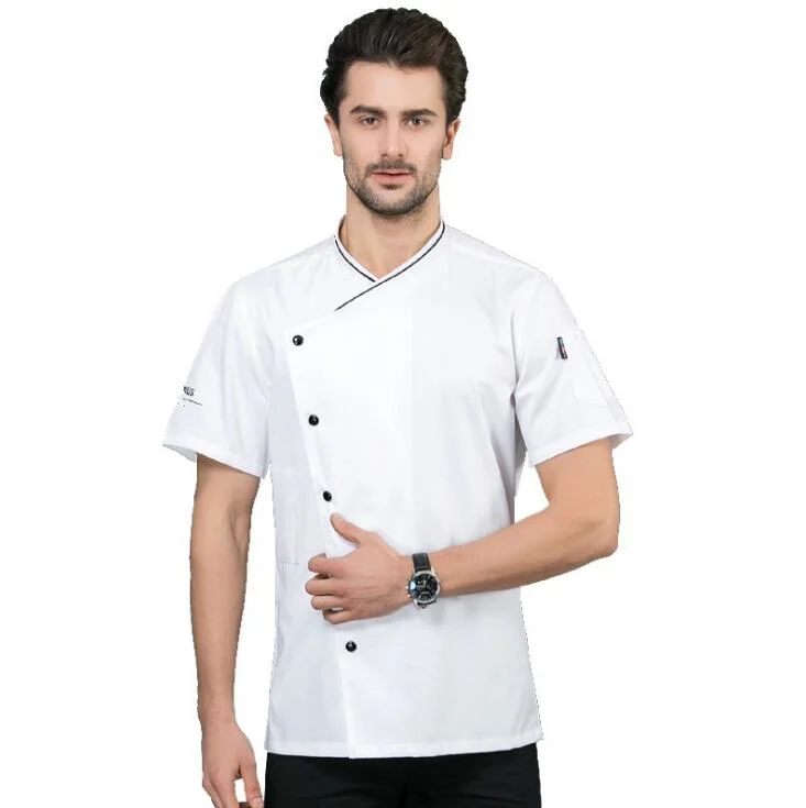 Factory Supply 4 in 1 Men's High quality/High cost performance Restaurant Workwear Chef Uniform with Custom Embroidery Logo