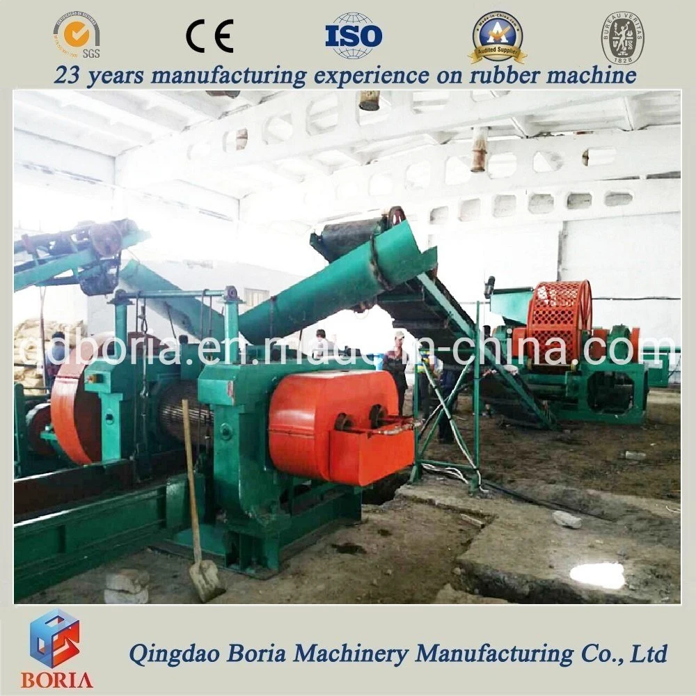 Semi-Auto Waste Tyre Reycling Line Rubber Powder Production Equipment