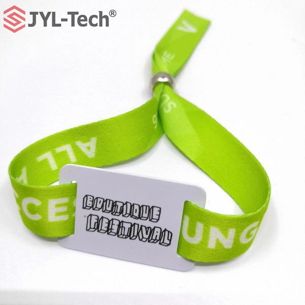 Event Festival RFID Satin-Band Polyester Woven ткань браслет RFID Woven Браслет