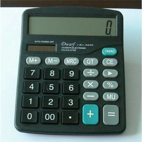 Calculadora básica de Digit batería solar Dual Power Calculadora de escritorio