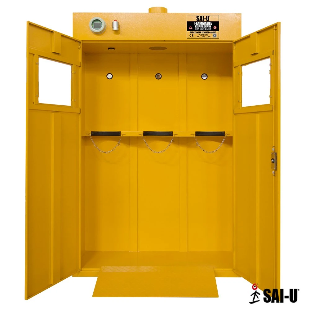 Sai-U Gas Bottle Cylinder Storage Cabinet with Safety Alarm Device