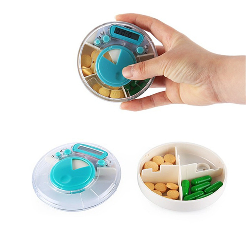 Nouveau coffret de rappel de médicaments en plastique portable intelligent avec écran LCD numérique et minuterie d'alarme Esg10056.