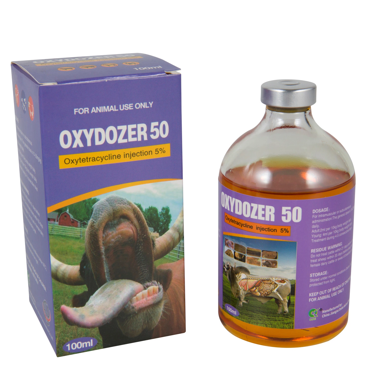 La oxitetraciclina de Inyección de 5% Veterinario 100ml nº 4