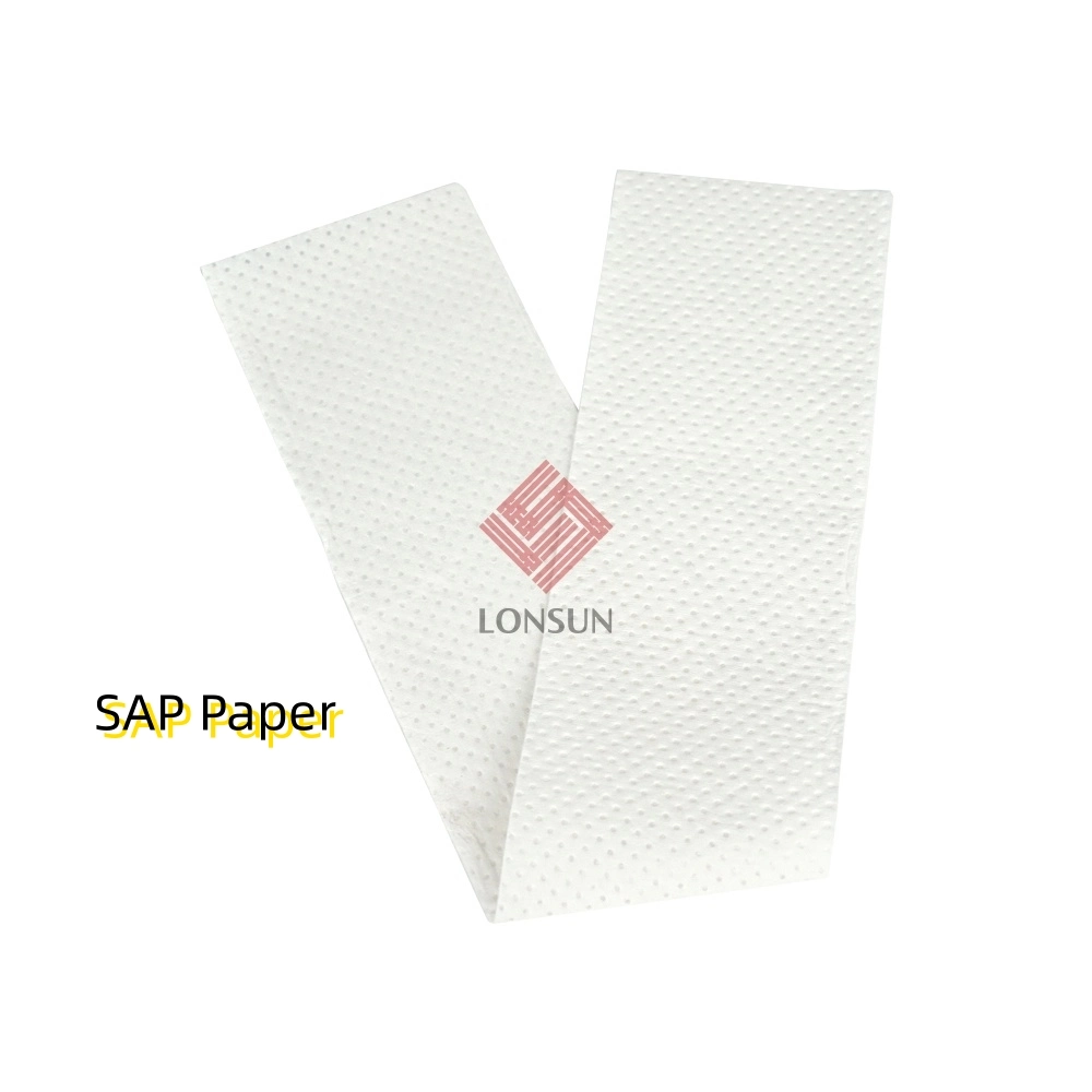 Papel absorbente transpirable con SAP para pañales para bebés/adultos almohadillas sanitarias Fabricación