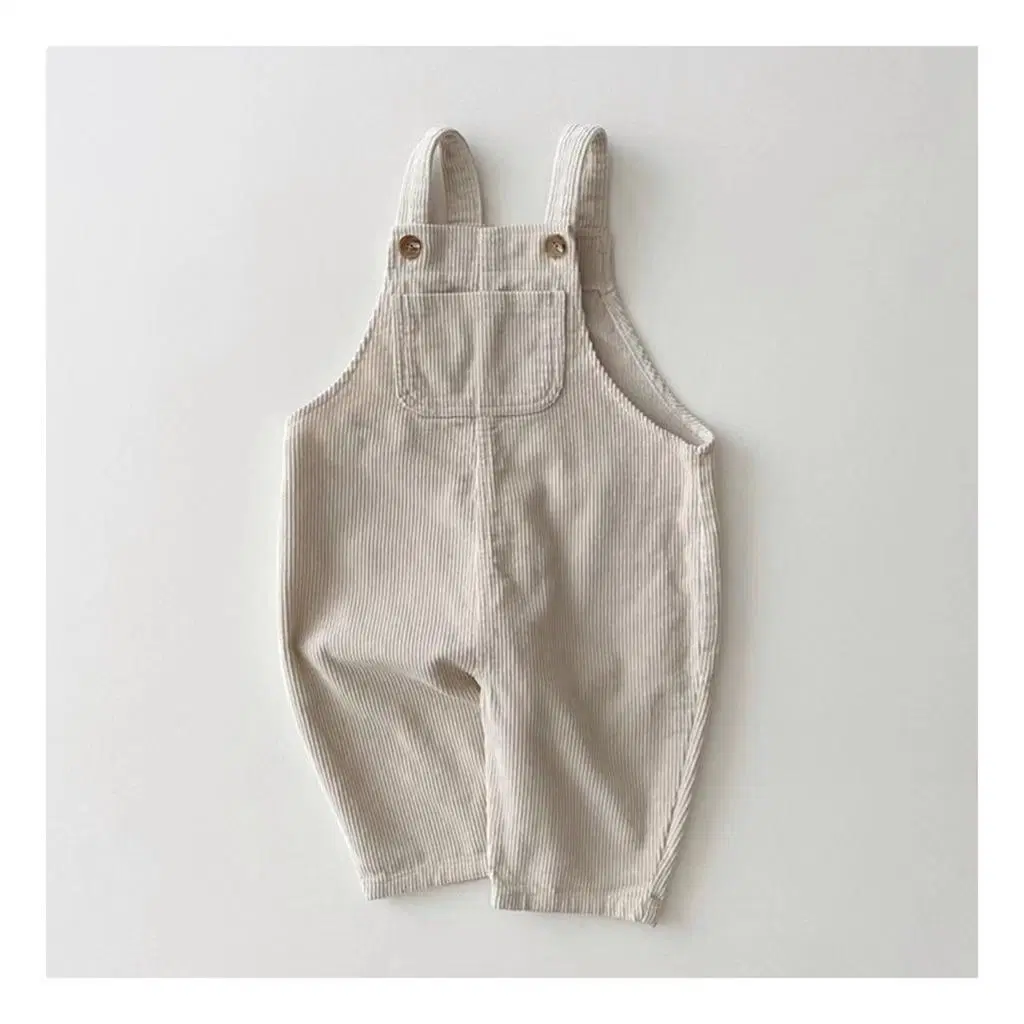 Baby Clothes Natural Solid Color Baby Rompers Corduroy Fabric Infant Boys Girls Jumper Clothing Jumpsuits Overall