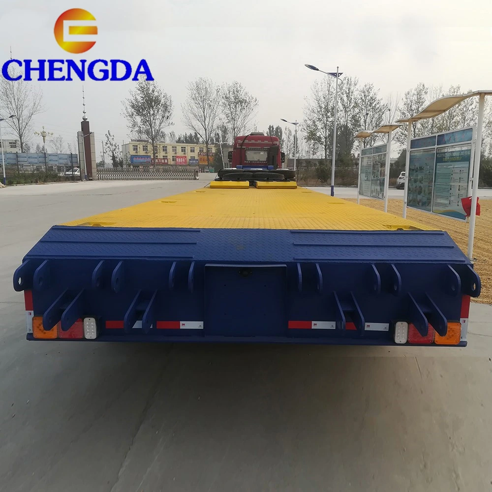 Best Use of Material 60 Tons 3 Axle Low Bed Semi Trailer Low Height Bed Trailer Low Bed Trailers for Sale