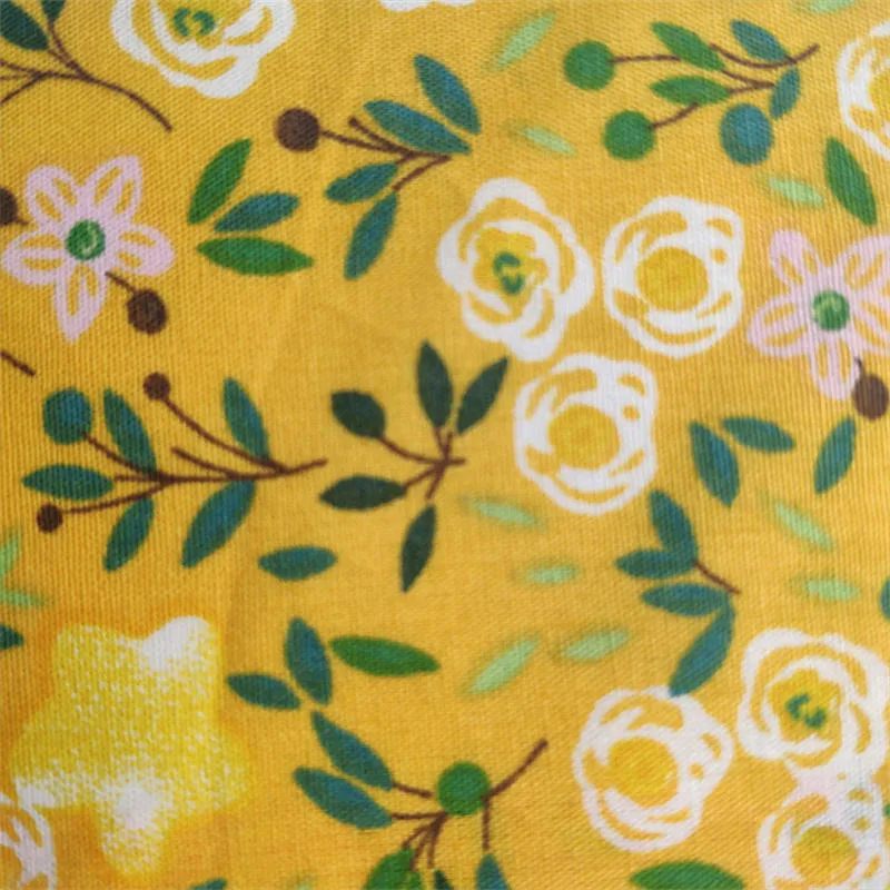 High Quality Custom Fabric Printing Plain Tc Poplin Beautiful Flower Printed Fabric