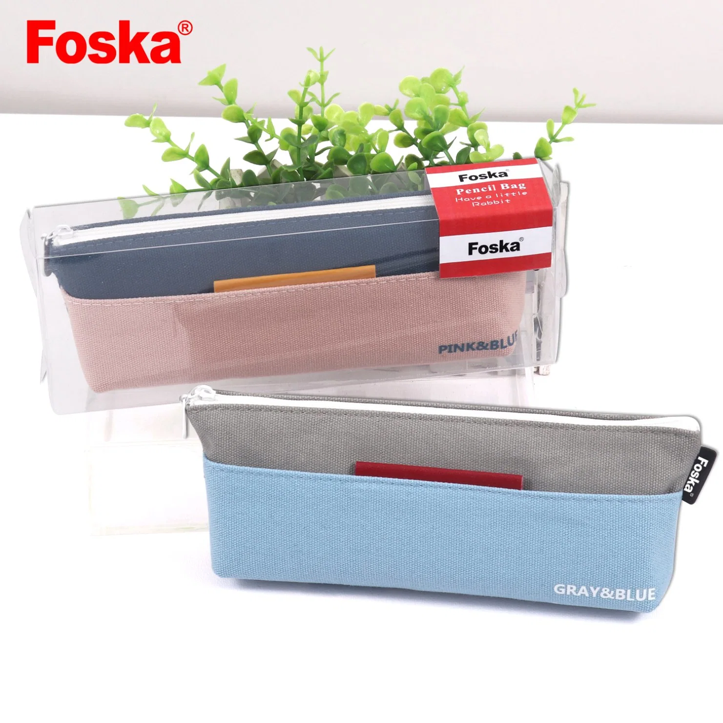 Foska Quality Kids Zipper School Pencil Bag