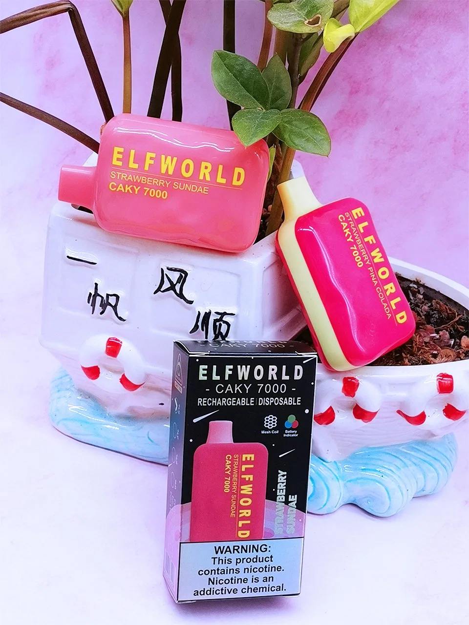 Eflworld Caky 7000 Rich Flavors Super Big Smoke Puff Bar Bc5000 Verlorene Elf Marry 600 4500 5500 6500 Beste Einweg Vape Box Großhandel Distributor Hookah Pen Pric