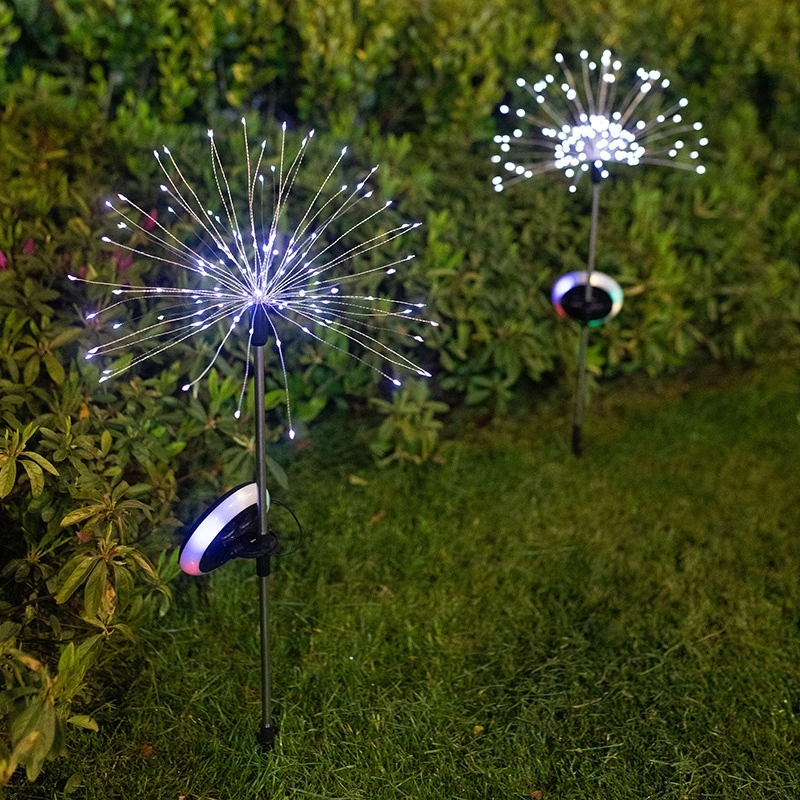 2 Pack LED luz Exterior de fogo de artifício lâmpada cintiladores LED cobre Lâmpada de arame 8 modos de iluminação Jardim casamento Footpath decorações de Natal LED de decoração120 da posição de estacionamento -