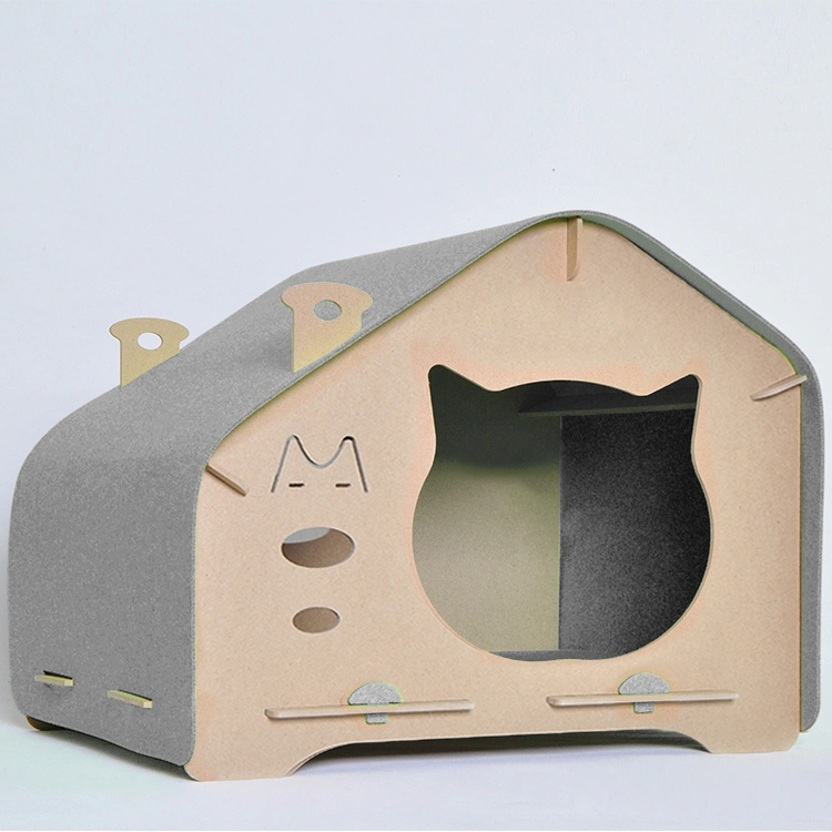 منزل القط الخشبية الحيوانات الأليفة خيمة السقيفة تصميم ناتورا الكلب كينيل منزل القط الخشبي