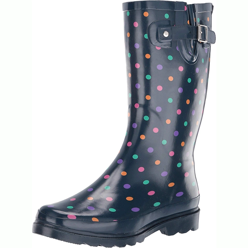 Botas de trabajo impermeables de impresión personalizada para adultos con lluvia de neopreno caliente Botas