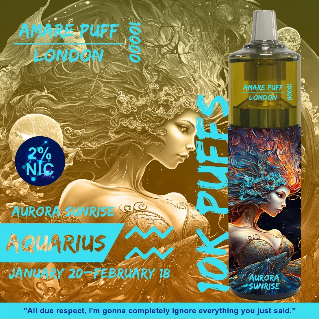 Amare Puff London 10K Puffs Norse Mythology for The 12 Signs of The Zodiac Wholesale/Supplier Randm Tornado 7000 Puffs Rechargeable Mesh Coil Elfworld Disposable