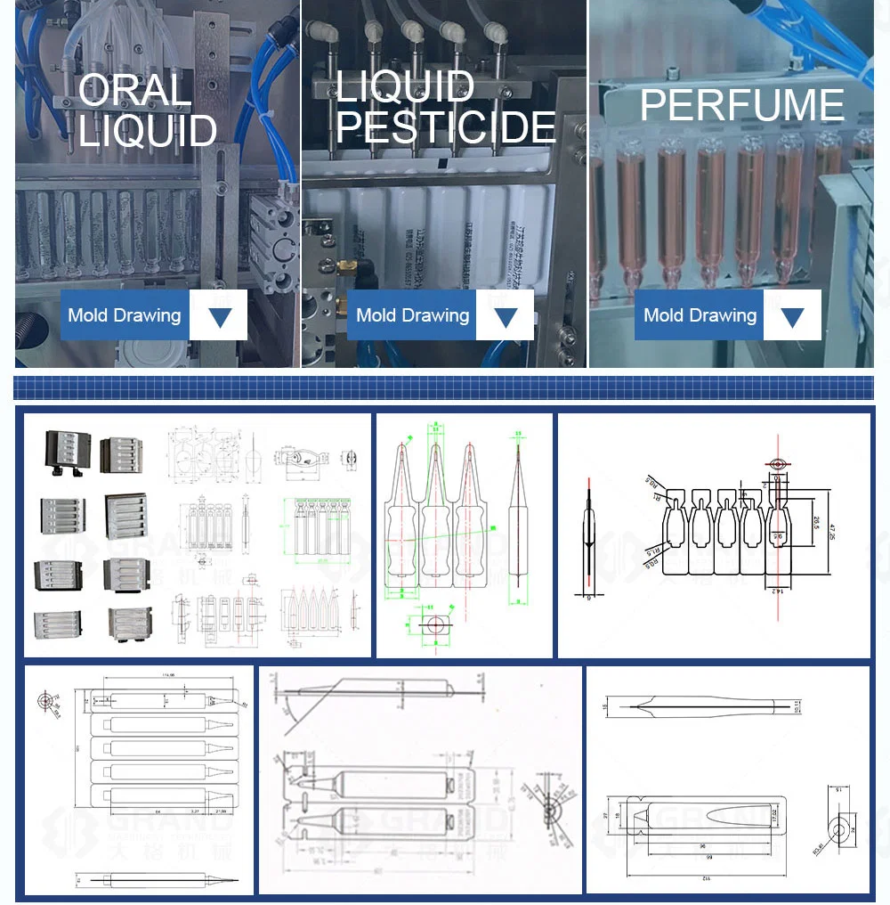 Automatic Medical Oral Liquid Health Product Saline Ampoule Filling and Sealing Machine