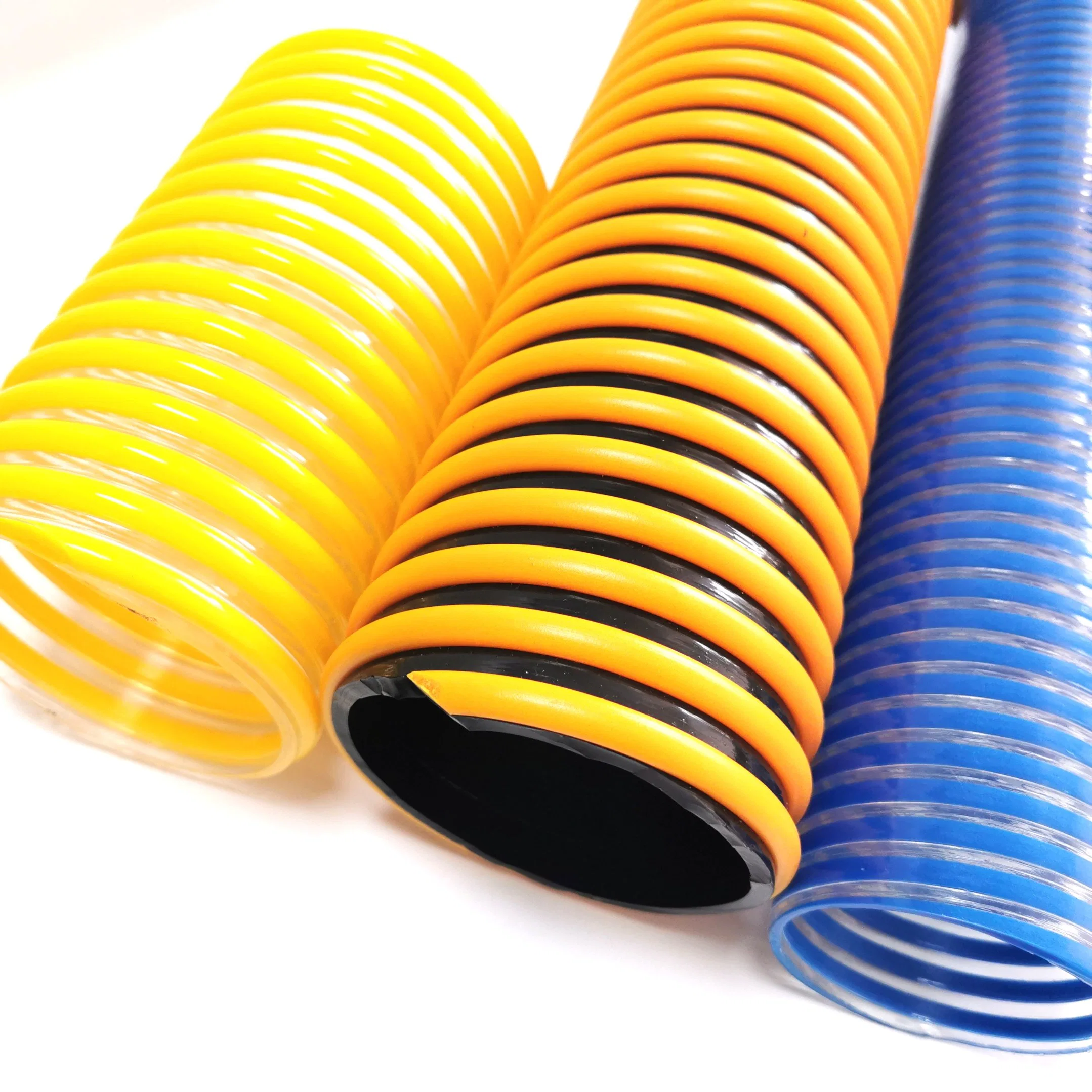 Corrugated Surface / Smooh Flexible Spiral Tube Pipe Plastic Reinforced PVC Suction Hose