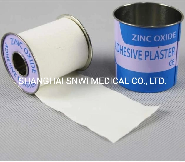 Hospital Surgical Tape Metal Cover Zinc Oxide Adhesive Plaster with CE ISO