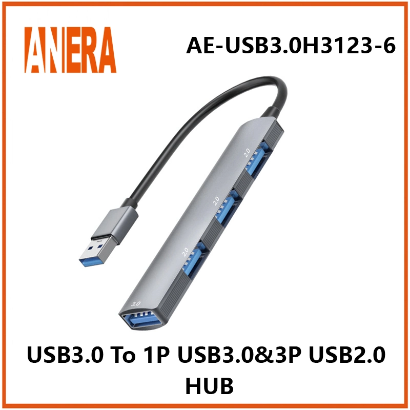 ANERA منفذ USB 3.0 إلى 4 منفذ من نوع Alloy عالي الجودة UB3.0 USB2.0 Hub UBc 4port Hub للكمبيوتر الدفتري MacBook PRO