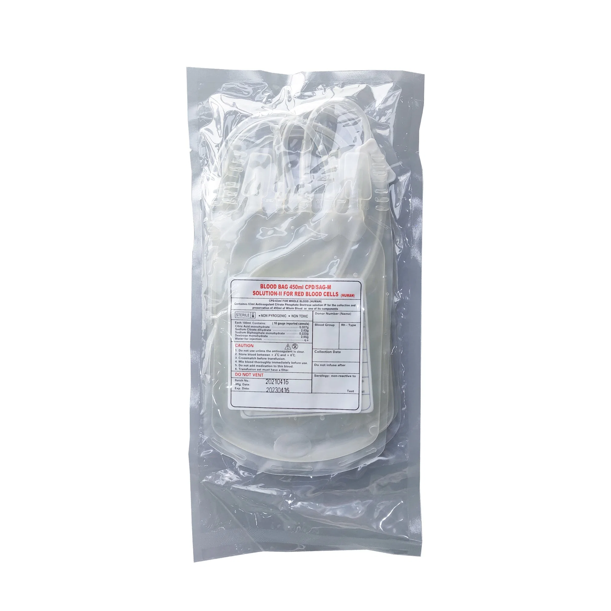 Medical Consumables Disposable Sterile Blood Bag Single/Double/Triple/Quadruple Blood Collection Bag