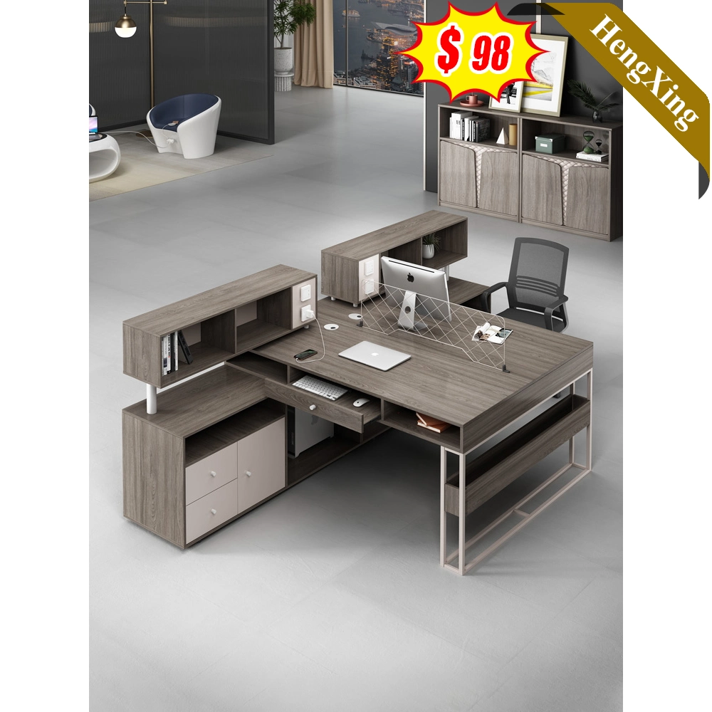 Factory Price Office Furniture Table Cabinet 2 People Partion Desk Workstation