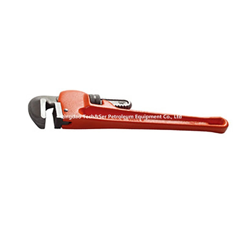 G-02 Construction Hardware Hand Tools Rubber Handle American Type Heavy Duty Pipe Wrench Adjustable Wrench Hand Tool