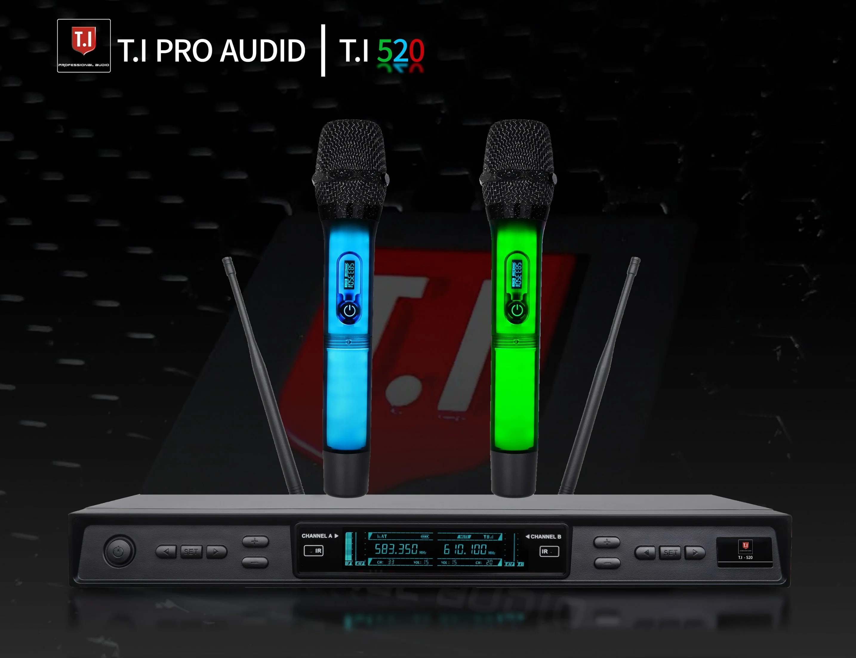 T. I-520 The Global's First Light-Emitting Microphone Wireless Bluetooth Mics