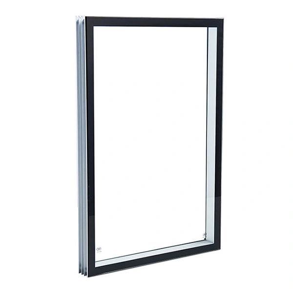 Commercial Pella Black Large Fixed Double Pane Picture Window