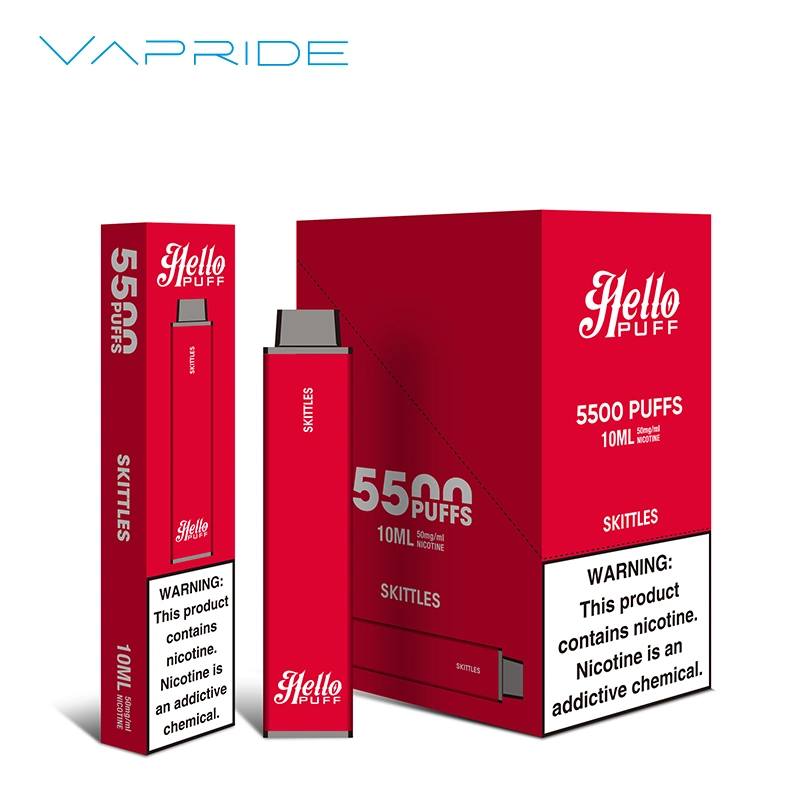 10 sabores dispositivo recargable desechables desechables Vape Pod de bolitas de 5500.