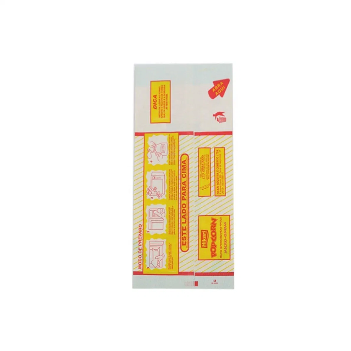 Preço Ex-Factory Oil-Proof Saco de alimentos embalagem pipoca de microondas de sacos de papel