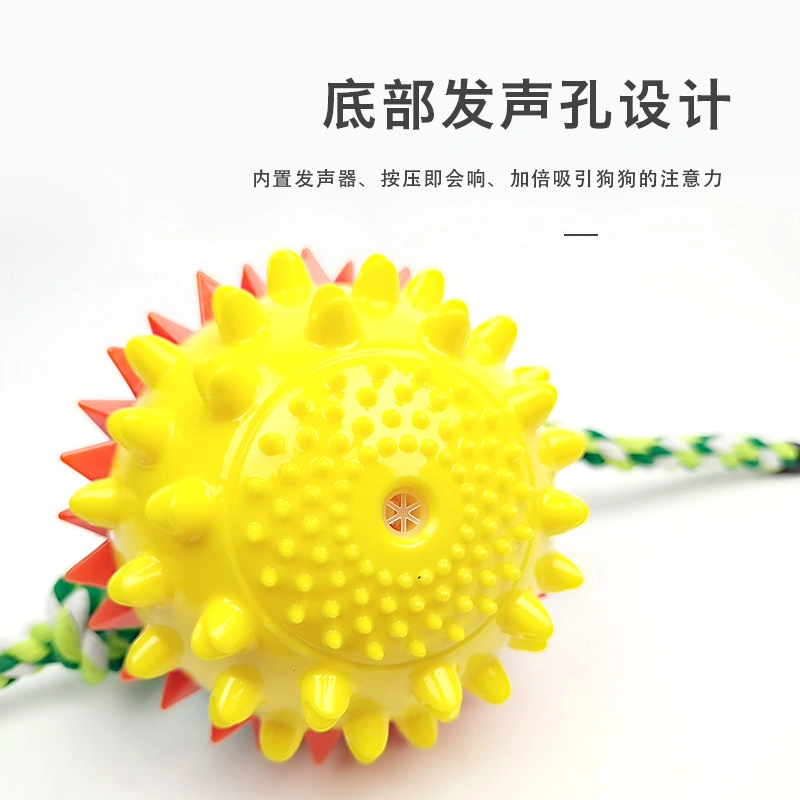 Dog Toys Floating on Water Pet Toothbrush with Noise Chew Grinding Teeth Leakage Ball Sound Dog Toy