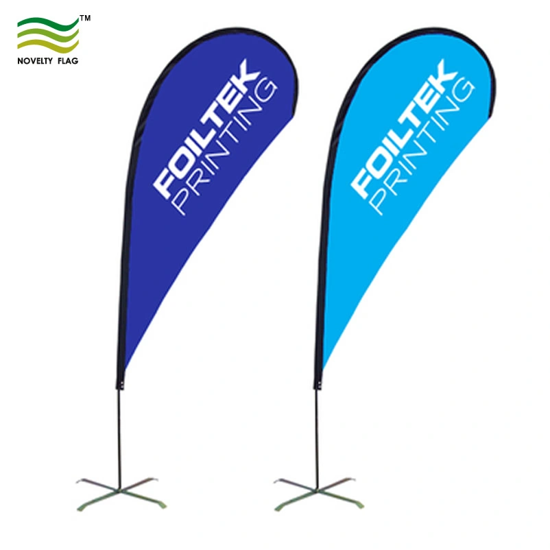 Expositor de poliéster personalizadas Teardrop/Blade/hojas/Bow/Vetical/deportes de playa bandera para la publicidad exterior (NF04F06061)