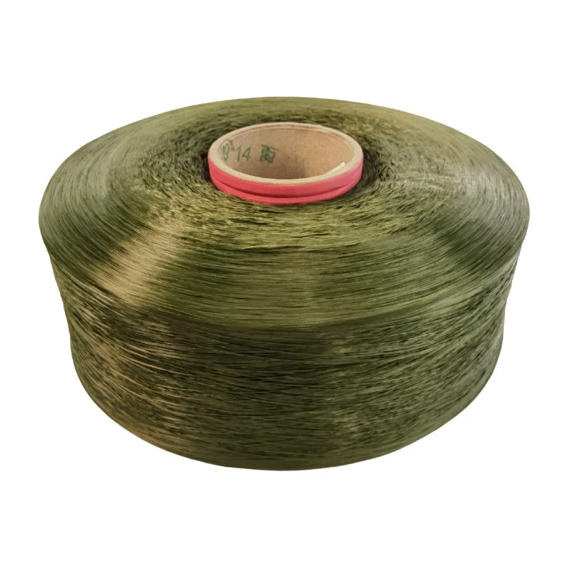 Green/Flame Retardant Color Yarn /600d Thickness / 100% Polypropylene Material/One-Step Spinning Process/Wire and Cable, Edge Wrap, Transmission Belt, etc