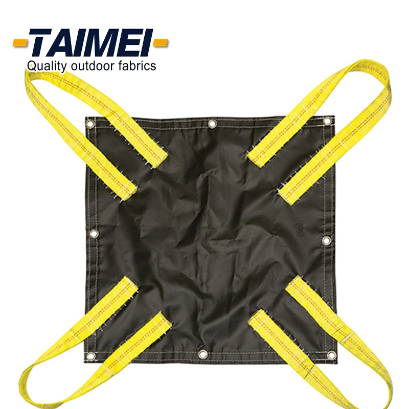 Strong Polyester Fabric PVC Snow Lifting Tarps Construction Snow Removal Tarp