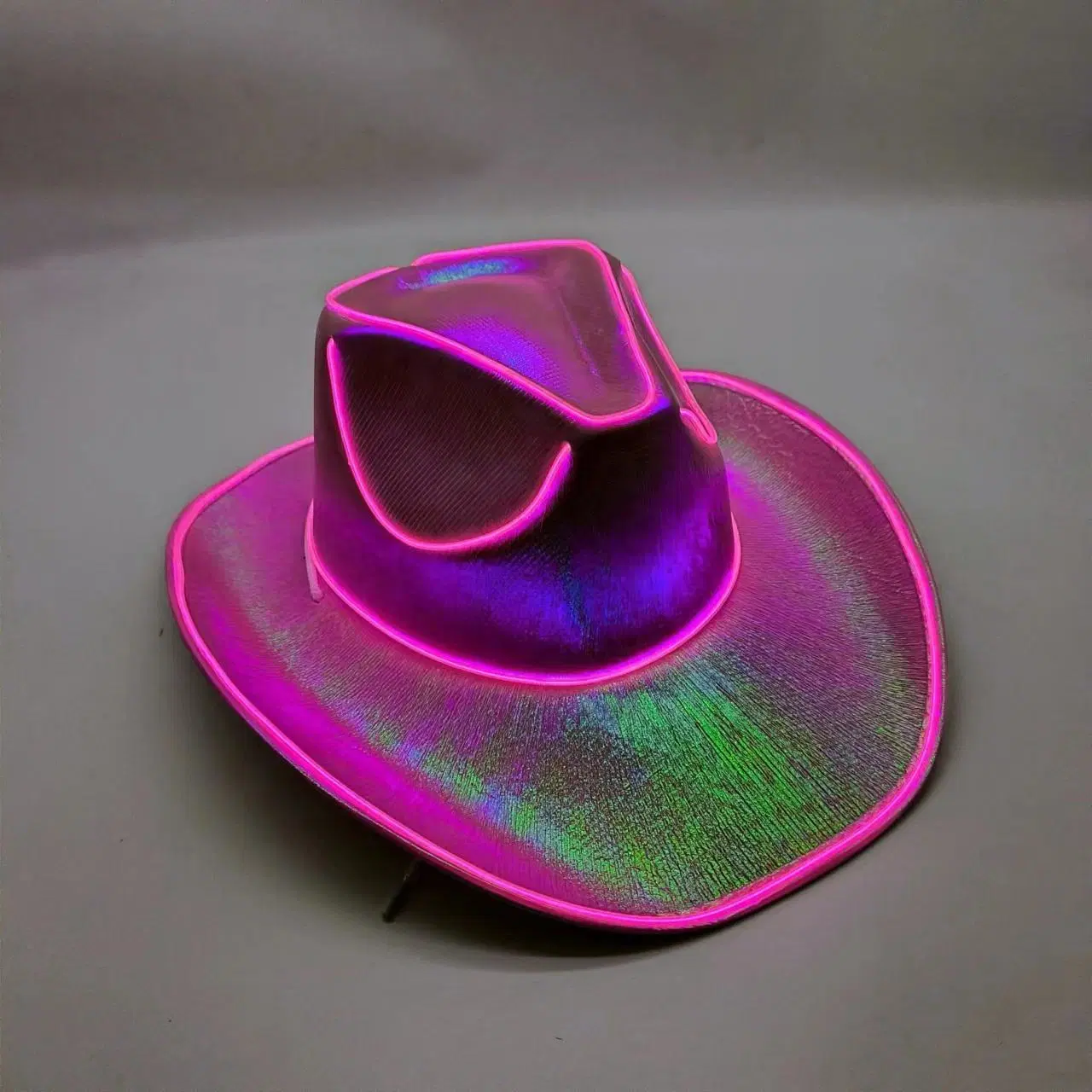 Flashing Neon LED Light up Cowboy Hat Adult Cowboy Halloween Christmas Decoration