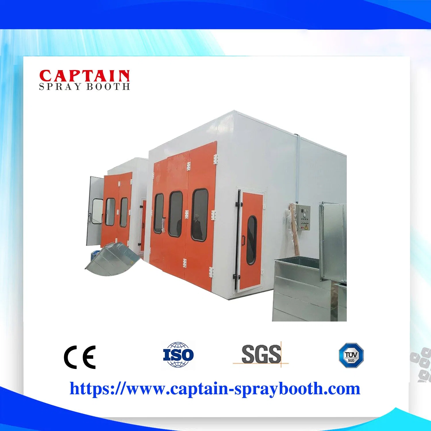 Electrical Heating Dust Free Car Spray Booth, Paint Baking Room