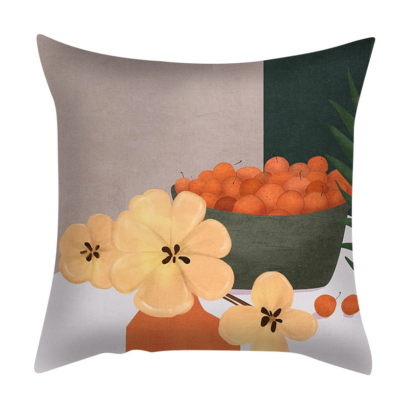 Abstract Geometric Plant Flower Home Children Silk Pillowcase