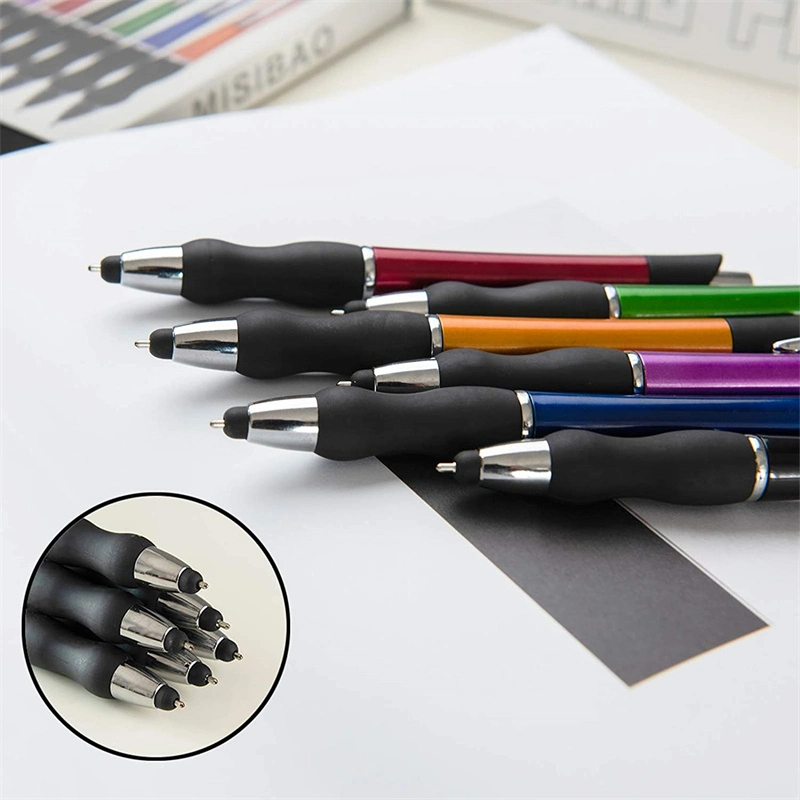 Promotional Gift Soft Touch Ballpoint Pen with Stylus Premium Metal Pen