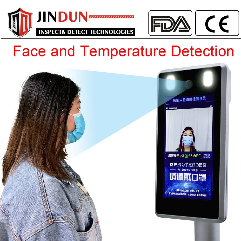 Forehead Fingerprint Infrared Thermometer with Time Attendance and Access Control