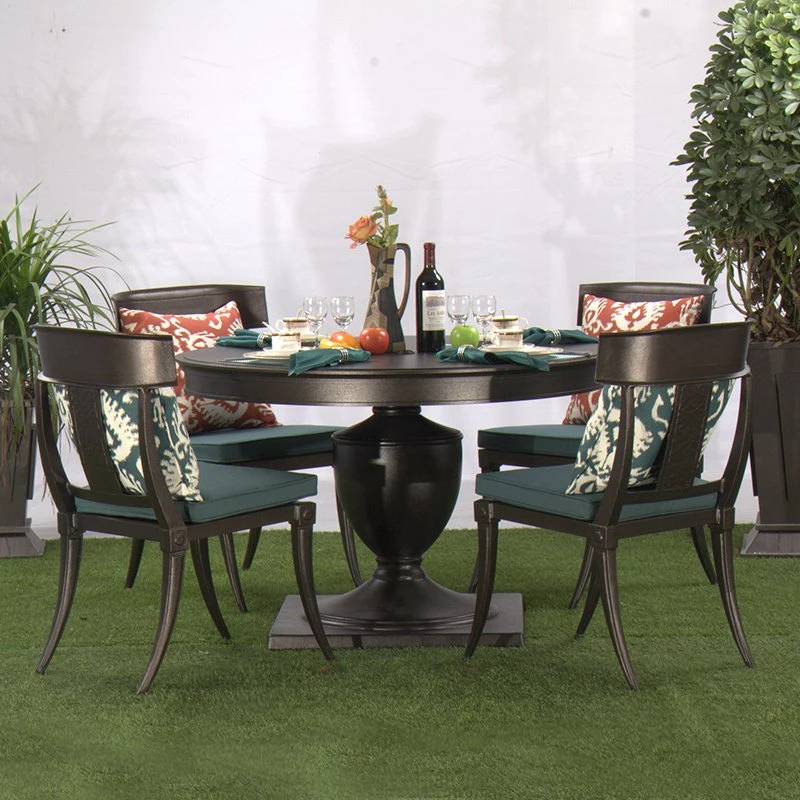 5-Piece All-Weather Outdoor Cast Aluminum Dining Set for Patio