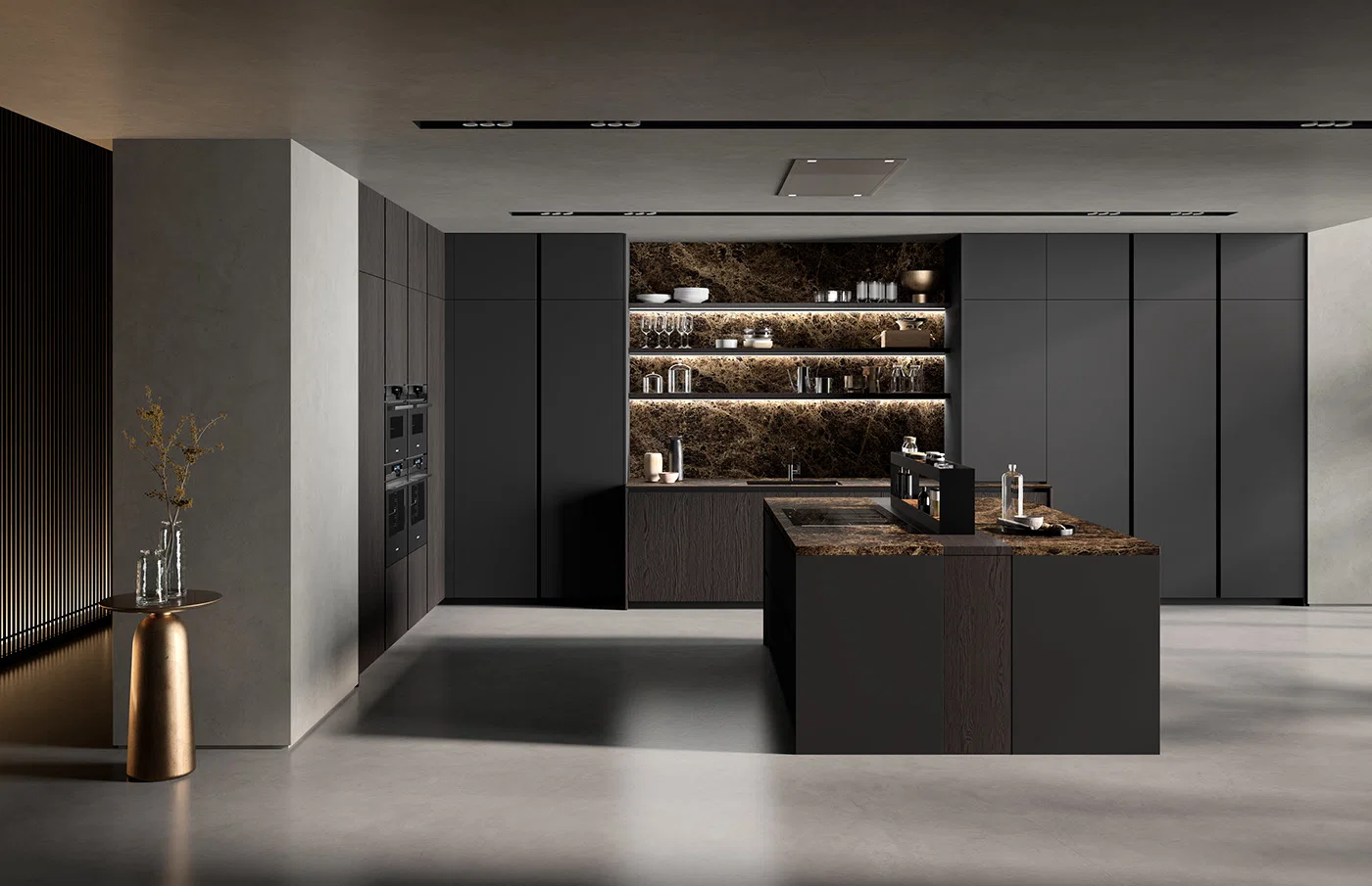 Hot Sell Kitchen Furniture New Design Black Modern Kitchen Cabinet