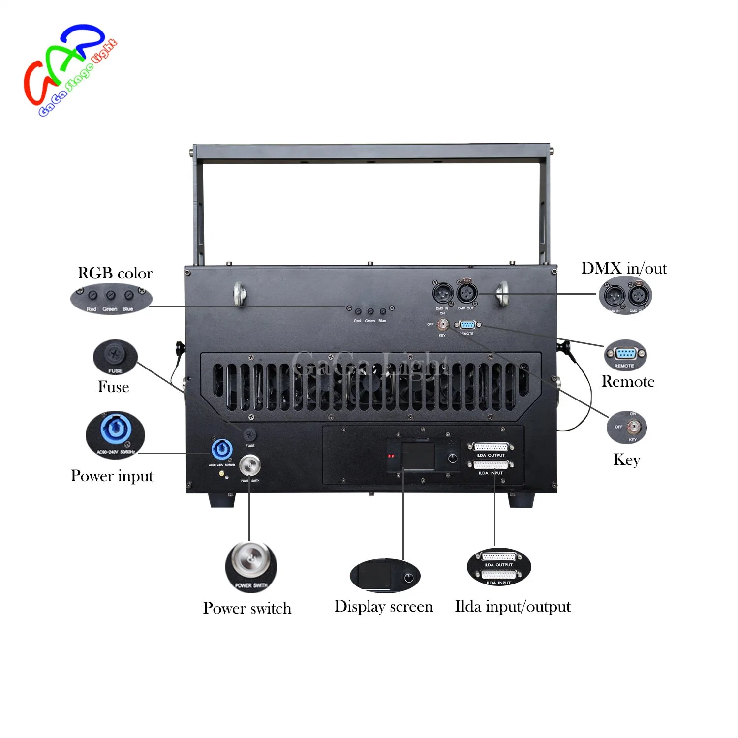 Professional RGB 26W Full-Color Animation Disco Stage Show Special Laser Light for Popular Tourist Attractions