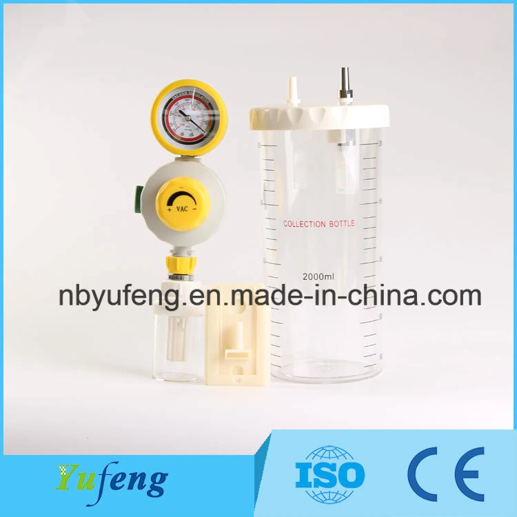 Yf-VAC01-1L Customize Europe Type Suction Regulator PC Material Suction Regulator 1L Bottle