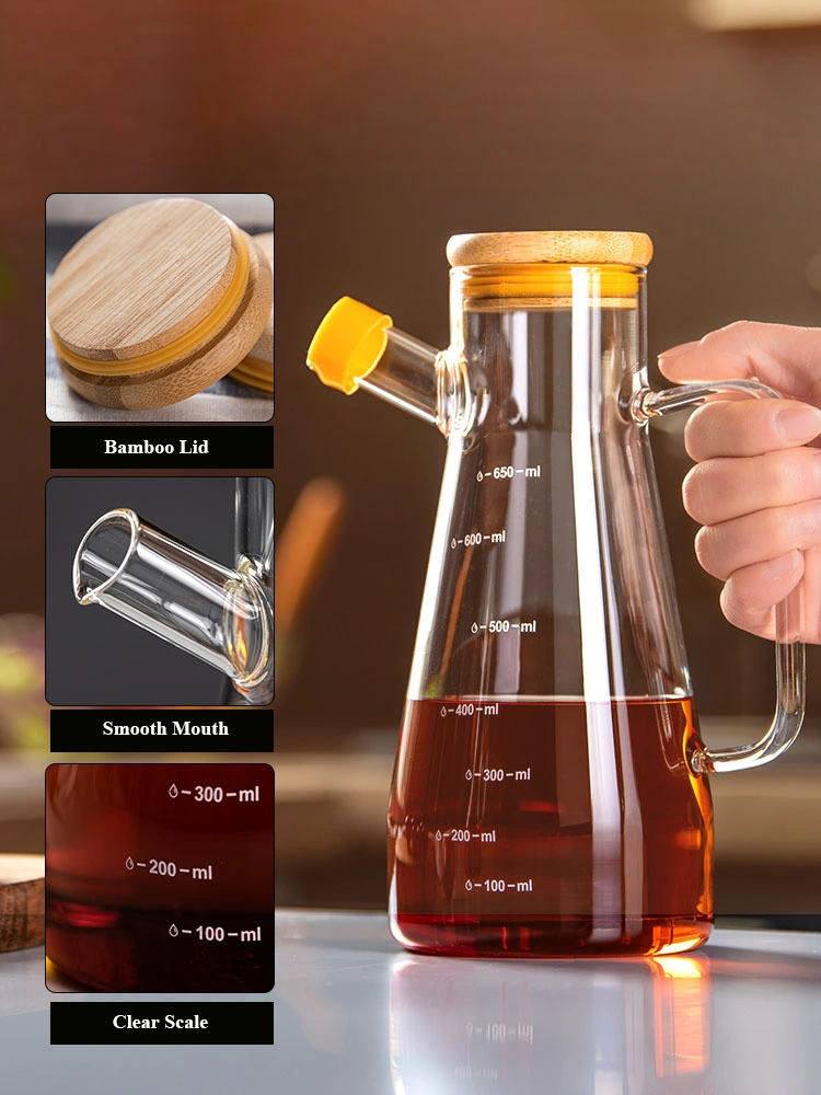 Household Oil Bottle Glassware Jar Olive Oil Bottle Soy Sauce Bottle Kitchen Glass Bottle